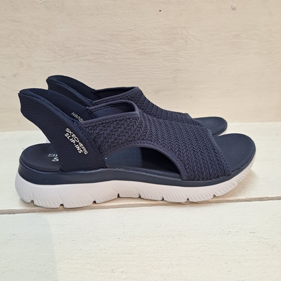 ❤️ Skechers Women's Navy Slip-On Shoe Sandals. Size 7 - Picture 1 of 5